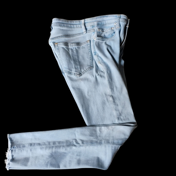 Rag & Bone Light Blue Denim Nina High Rise Skinny Destress Jeans Sz 24 - Picture 4 of 11